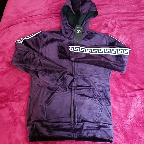 2 Piece Athletic Lined Sweatsuit Hoodie/Joggers Warm Fall/Winter Size L-XL - Picture 2 of 4